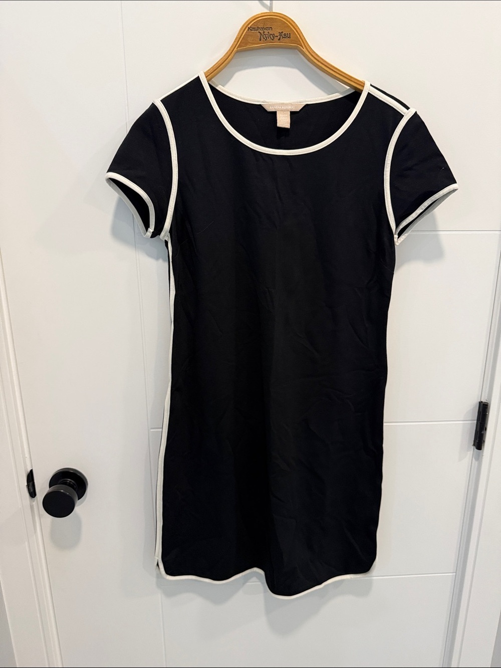 Banana Republic Black Mini Dress with White Trim size XS